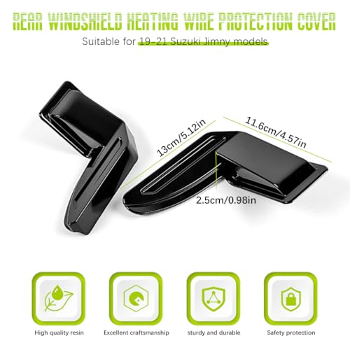 Image of STHIRA 2Pcs Shield Covers for Rear Windshield Defroster Heating Wire Universal Plastic Rear Windshield Heating Wire Protection Cover for Suzuki Jimny 2019 2020 2021 2022 2023 JB64 JB74W