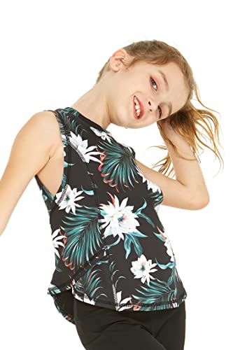 Girl's Hawaiian Athletic Sportswear Tank Top in Floral Patterns4