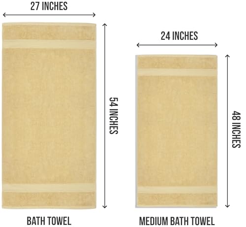 Utopia Towels 6 Pack Bath Towels 24 x 48 Inches (Beige)