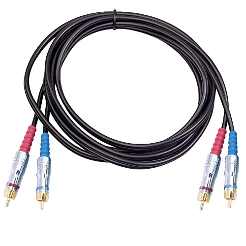 Image of MX RCA Cable 2RCA Male to 2RCA Stereo Audio Cable Gold Plated Adapter Dual Shielded for Home Theater Amplifier Hi-Fi System Car Sound Speaker PARENT (2 rca male to 2 rca male, 1.5M)