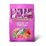 Evanger's Grain Free Catch of The Day Dry Food for Cats – 4.4 lb – Complete & Balanced, Chelated Minerals, Probiotics, Novel Proteins, Turmeric, Sensitive Tummy
