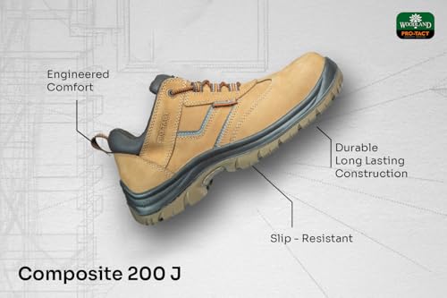 Image of Woodland Men Leather Safety Shoes