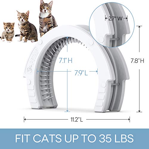 Interior Cat Door Pet Door for Cats with a Removable Cleaning Grooming Brush Large Pet Cat Pass for Adult Cats up to 35… - Image 3