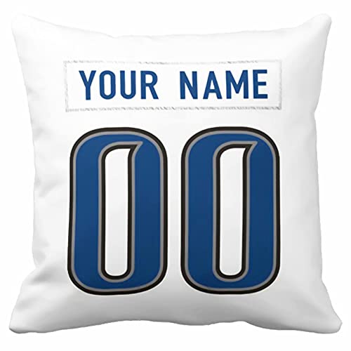 Image of ANTKING Throw Pillow 2 Pack with Custom Name and Number Personalized Gift for Men Women Boys