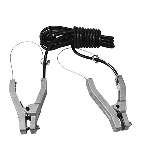 YUCHENGTECH Grounding Clamp Anti Static Grounding Wire 2 Aluminium Alloy Clips Static Removing (10m Ordinary wire)