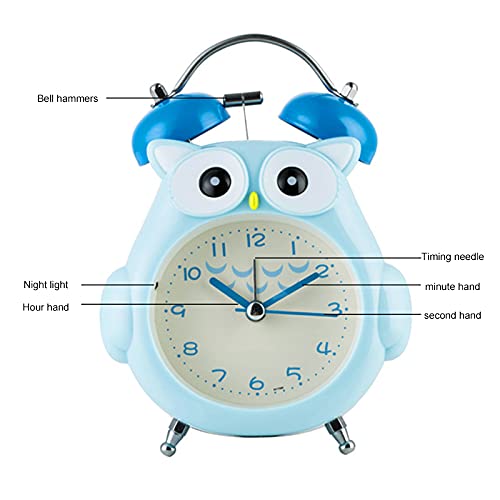 Zitrenot Owl Alarm Clock Silent Non-Ticking Desk Clock For Home Office #TOP6