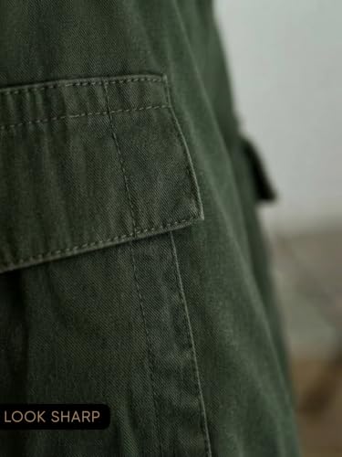 Image of GRECIILOOKS Men'S Cotton Cargo Shorts, Lightweight Half Pant Elastic Waist Casual Summer Shorts with Pockets