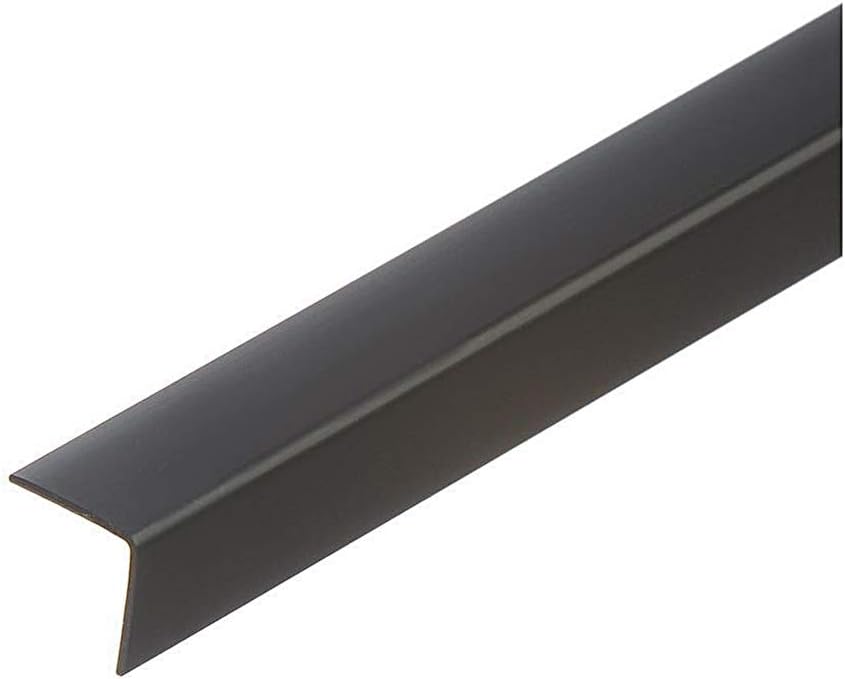 Cezar PVC Corner Angle Trim โ 10 ร 10 mm to 50 ร 50 mm - Black Wall Guard Edge Protector - Impact-Resistant 2.5m Length TMW Profiles (30mm x 30mm x 2.5M)