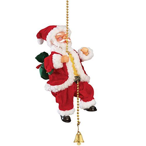 Collections Etc Animated Musical Climbing Santa on Chain
