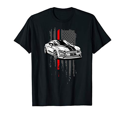 American Muscle Car Auto USA V8 Amerika Flagge patriotisch T-Shirt Cover