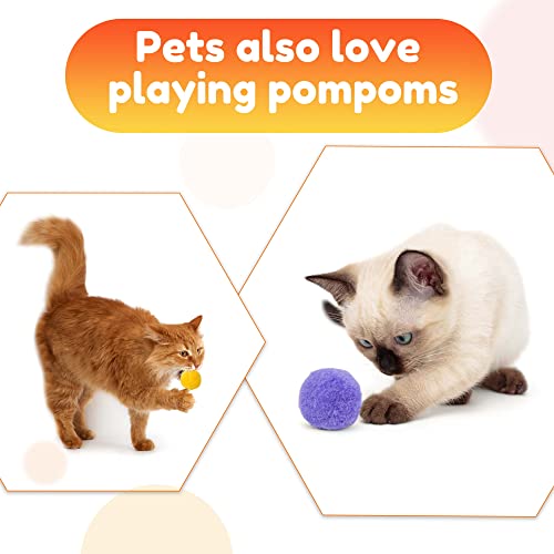 Caydo [1200Pcs]1050Pcs Multicolor Pom Poms, Assorted Sizes & Colors Craft Pompom Balls With 150Pcs Wiggly Eyes For Kids Arts And Craft Projects And Decorations #TOP6