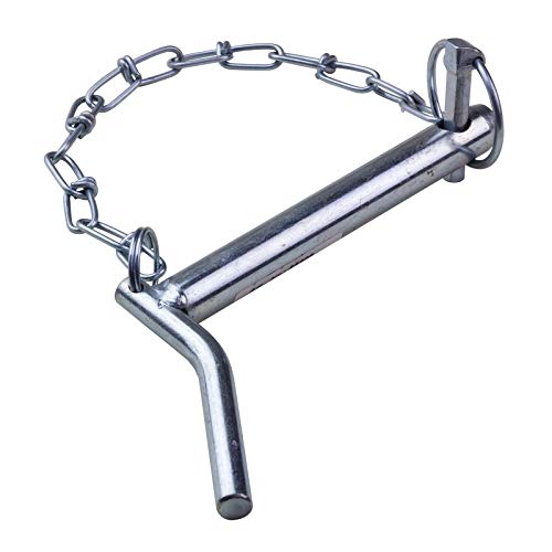 Anhängerbolzen Kat 1, 13 cm, Kupplungsbolzen verzinkt, Mit Griff & Sicherungskette, Robust & rostgeschützt, Für Traktor, Dreipunktaufnahme, Landtechnik, Zugmaul