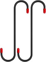 BYHeYang 2-Pack Brake Caliper Hanger Hooks with Red Rubber Tips - Durable Steel Tools for Brakes, Axle, Bearings & Suspension Work