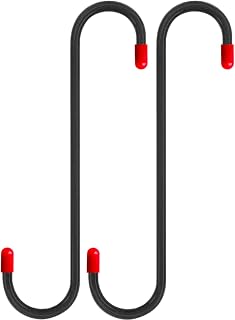 BYHeYang 2-Pack Brake Caliper Hanger Hooks with Red Rubber Tips - Durable Steel Tools for Brakes, Axle, Bearings & Suspension Work