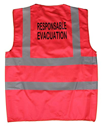 PATOUTATIS - Gilet de sécurité Rouge Responsable Evacuation Cover