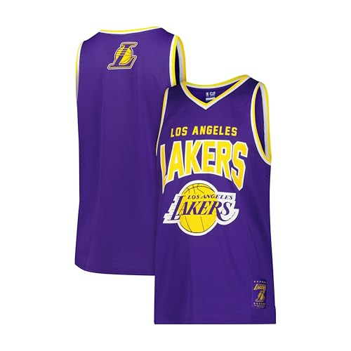 Ultra Game Boys NBA Official Tank Top Mesh Sleeveless Muscle T-Shirt, Los Angeles Lakers, Team Color, 10-12