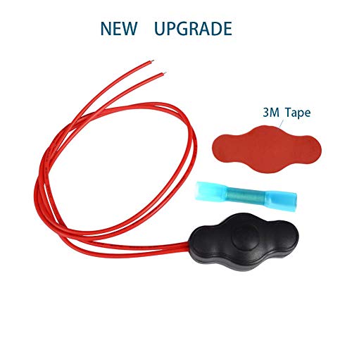 Interruptor de encendido y apagado a prueba de agua, JinXiu de 12 V a prueba de agua con conector rápido para iluminación LED de acento en motocicletas