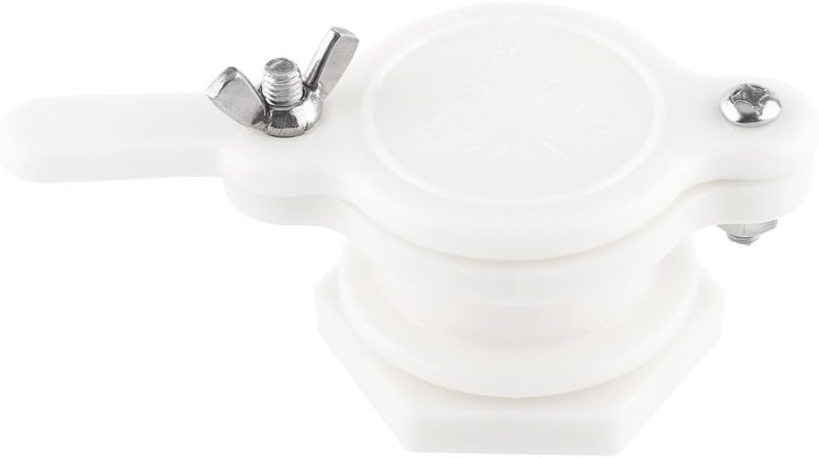 Plastic Honey Gate Valve Bee Honey Tap,Plastic Gate Valve Honey Processing Pumps Accessories Beekeeping Supplies Extractor Tap Beekeeping Bottling Tool (White)
