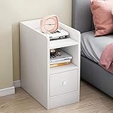  KSTUFF Table de Chevet Ultra étroite Table de Chevet Chambre Salon Minimaliste Multifonction avec tiroir Armoire de Rangement Armoire de Rangement Moderne Digne Vision