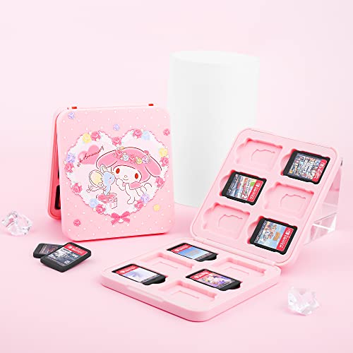 Gldram Game Case For Nintendo Switch, Pink Anime Bunny Game Holder Case For 12 Switch Game Cards And 12 Micro Sd Cards, Cute Switch Game Case Storage, Portable, Game Accessories For Switch/Oled/Lite #TOP6
