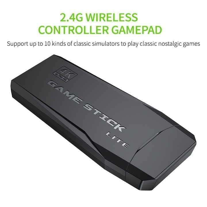 Image of Mobi Site 2.4G Wireless Gaming Controller for HD TV, Black Game Pad with Direct TV Output, No Converter Required