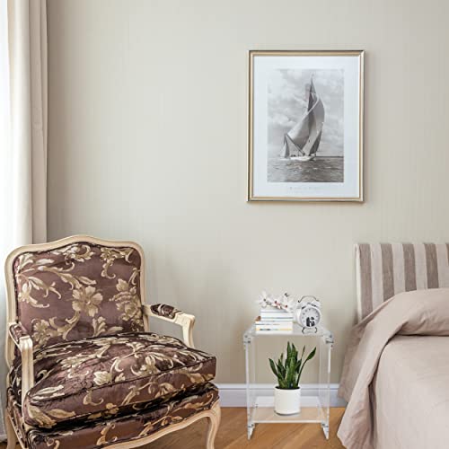 Sumerflos Acrylic Small Frame Side Table/End Table/Easy Assembly, Nightstand For Living Room Bedroom Home Decor- Clear #TOP7