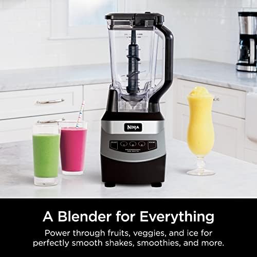 Ninja NJ601AMZ Professional Blender with 1000-Watt Motor & 72 oz Dishwasher-Safe Total Crushing Pitcher for Smoothies, Shakes & Frozen Drinks, Black - 1