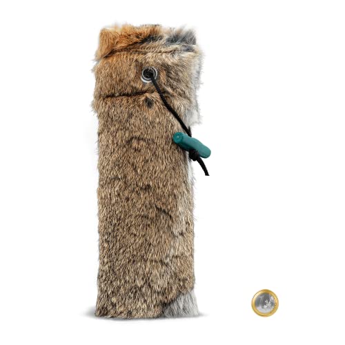 ROMNEYS Kaninchendummy | Standard-Dummy 500g mit echtem Kaninchenfell überzogen | Wild-Apportel für die jagdliche Hundeausbildung