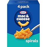 Kraft Spirals Mac and Cheese, 4 Boxes, for Easy Dinner or Dinner Sides, Original Flavor, No Artificial Flavors, Preservatives or Dyes, 5.5 oz