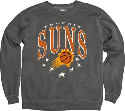 Blue 84 Phoenix Suns NBA Officially Licensed Crewneck Sweatshirt Ringspun Black Stars, Medium