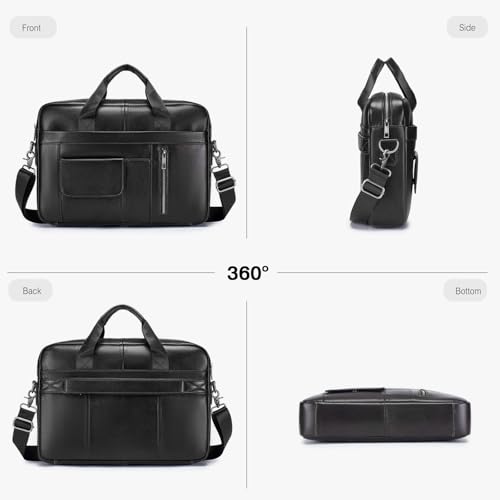 Bolso FANDARE para portátil de cuero genuino para hombre miniatura 6