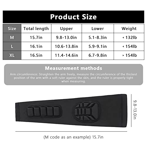 Hotfiary 2 Pack Padded Arm Sleeves Youth Adult Basketball Volleyball Forearm Compression Sleeves With Crashproof Pads #TOP6