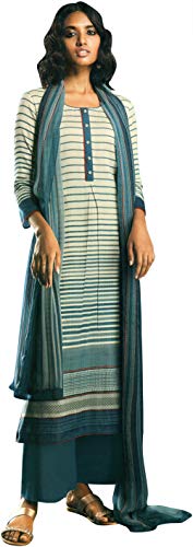 Salwar Kameez bleu nuit style Palazzo pour vos soirées et fêtes indiennes L