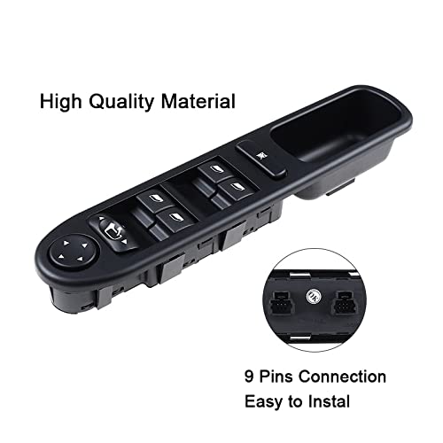 6554QC Commande lève-vitre résout panne bouton vitre Citroën C3 307 - 6