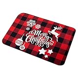 ZwaitL Felpudo decorativo de bienvenida para puerta delantera, antideslizante, para interiores y exteriores, diseño de pesadilla antes de feliz Navidad, para entrada al hogar