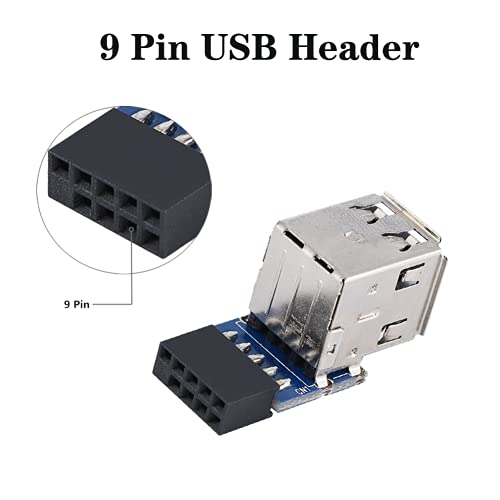 5Pcs Usb Motherboard Connector 9Pin/10Pin Usb2.0 Motherboard Connector Header To 2 Usb2.0 A Port Adapter #TOP3