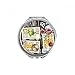 Gourmet Bar Steak Soup Lemonade Hand Compact Mirror Round Portable Pocket Glass