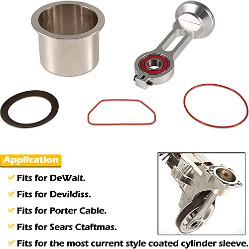 Kk-4835 Compressor Piston Kit - Connecting Rod Replacement Kit Perfectly Fits For Craftsman Devildiss Dewalt Porter Cable Oil Free Air Compressor Pump, Comparable To Kk-4835 Kk-5081 A02743 #TOP2
