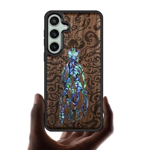 Étui pour Galaxy S23 FE Carveit en bois de noyer pour sublimer votre quotidien