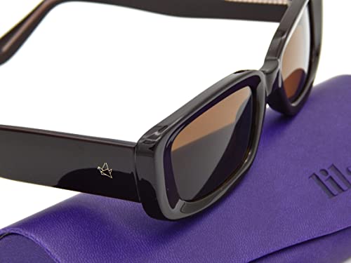 Lilaccie Óculos de sol femininos vintage pequeno quadrado proteção UV400 multicolor laranja roxo ver