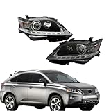 Silscvtt Driver and Passenger Side Headlight Assembly Replacement for Lexus RX350 RX450h 2013-2015 HID Xenon Halogen w/DRL w/o AFS Headlamp LH+RH