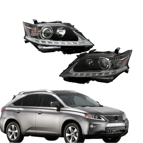 Silscvtt Driver and Passenger Side Headlight Assembly Replacement for Lexus RX350 RX450h 2013-2015 HID Xenon Halogen w/DRL w/o AFS Headlamp LH+RH