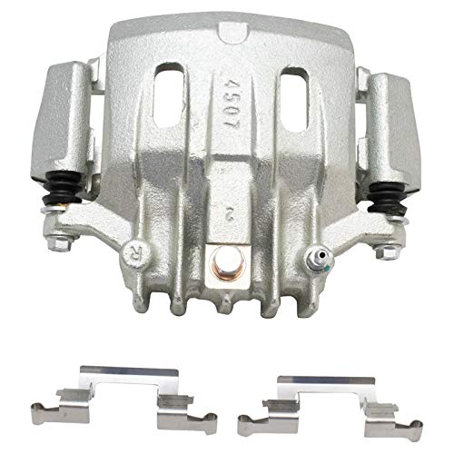 Image of TRQ Rear Performance Brake Pad, Caliper, & Rotor Kit Semi-Metallic Premium G-Coated Compatible with 2000-2005 Ford Excursion 2000-2004 F-250 Super Duty F-350 Super Duty