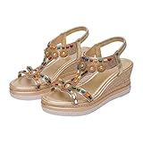 Genérico Cuñas Esparto Mujer Sandalias Altas Alpargatas Plataforma Sandals Verano Esparteñas Vestir Zapatos Elegantes Calzado Comodas Zapatillas Cuerda Sapatos Tallas Grandes Shoes