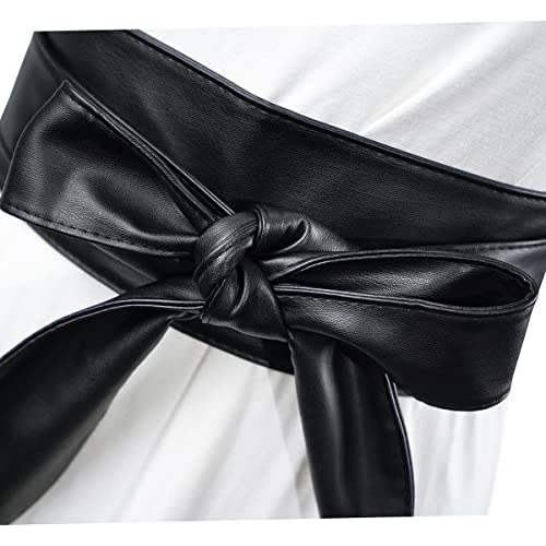 Glamorstar Wrap Belts for Women Dresses Wide Leather Cinch Tie Knot Waist Belts3