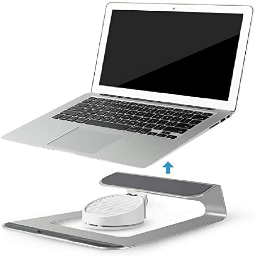 Soporte enfriador de aluminio ergonómico con ventilador extraíble USB
