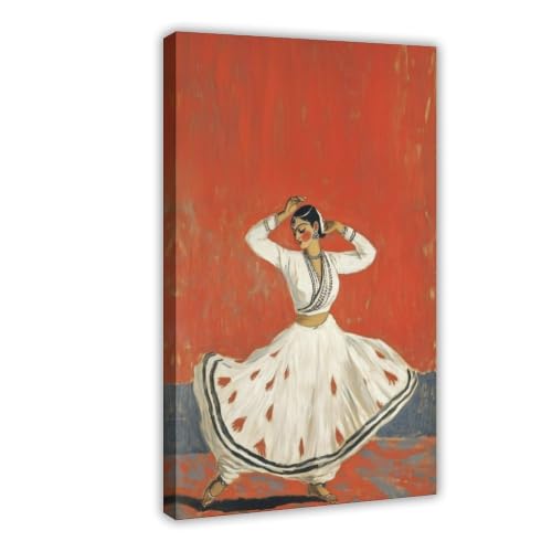 Toile Danseuses de Kathak, le cadeau culturel idéal pour chambre et bureau