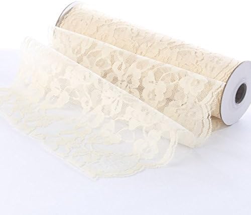 10 Yards of Vintage Inspired Ivory Floral Lace with Scalloped Edge for Embellishing, Crafting and Creating