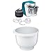 Bosch MUM54D00 Küchenmaschine StartLine (900 W, 3,9 L Edelstahl-Rührschüssel, einfaches Handling /Verstaulösung) dynamic blau + MUZ5KR1 Kunststoff-Rührschüssel für Küchenmaschine Mum5