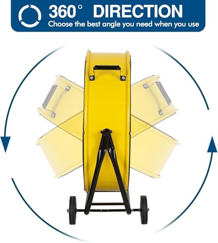 Image of BILT HARD 24 inch Industrial Drum Fan With DC Motor, Ultra Quiet, 7800 CFM, Heavy Duty Tilt Metal Drum Fan for Garage, Warehouse, Workshops, Factory and Basement, UL Safety Listed